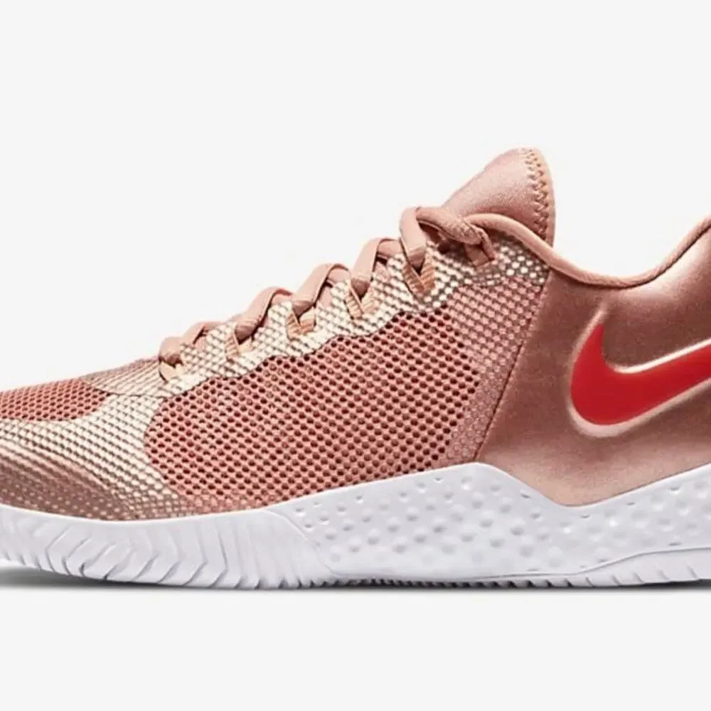 New sz 6 Serena Nike Flare 2 HC Metallic Rose Gold Shoes AV4713-900 sneaker